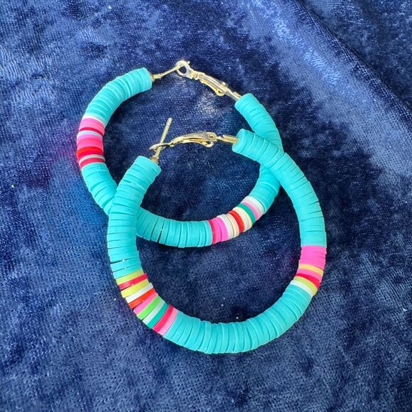 5/$25 Blue Hoop Earrings - Picture 6 of 7